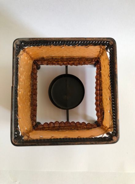 Підсвічник "Tealight" бежевий, квадратний 126041 фото